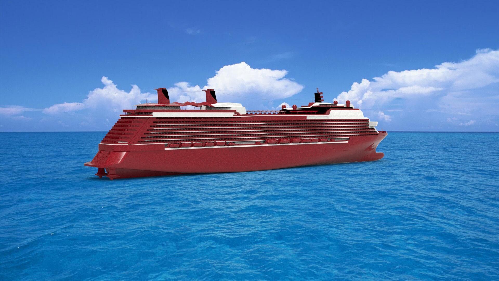 cruise ship 3D model_1