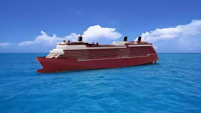 cruise ship 3D model