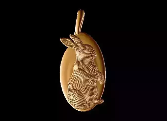 Rabbit Lace Pendant 3D print model