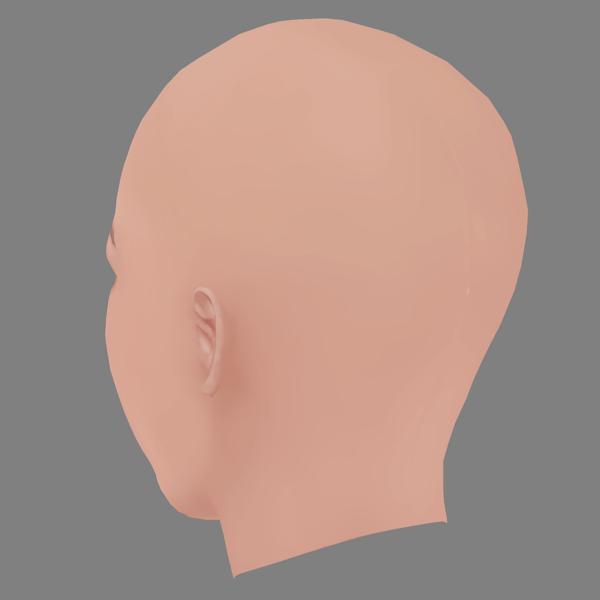 Agatha Moreira Head - No Hair - Low poly head for game Low-poly 3D model_4