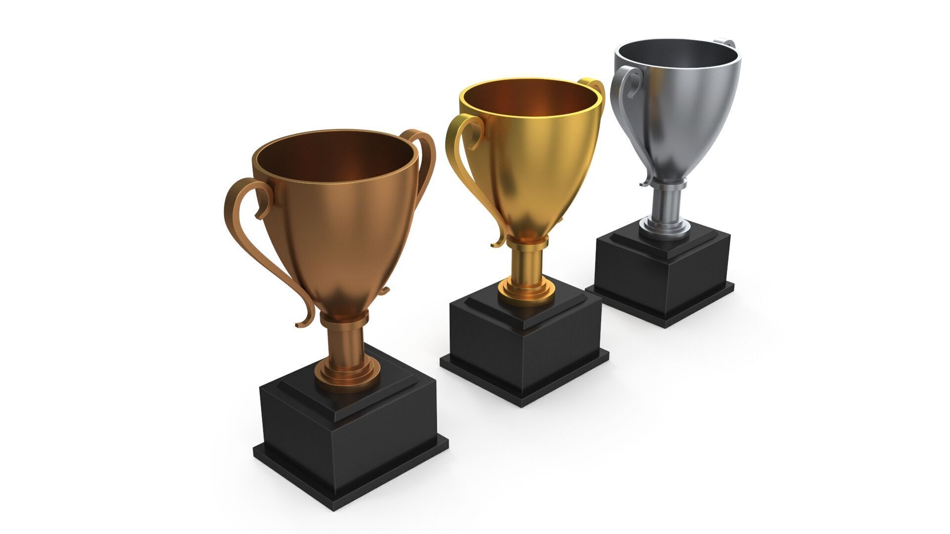 Trophy cups 3D model_2