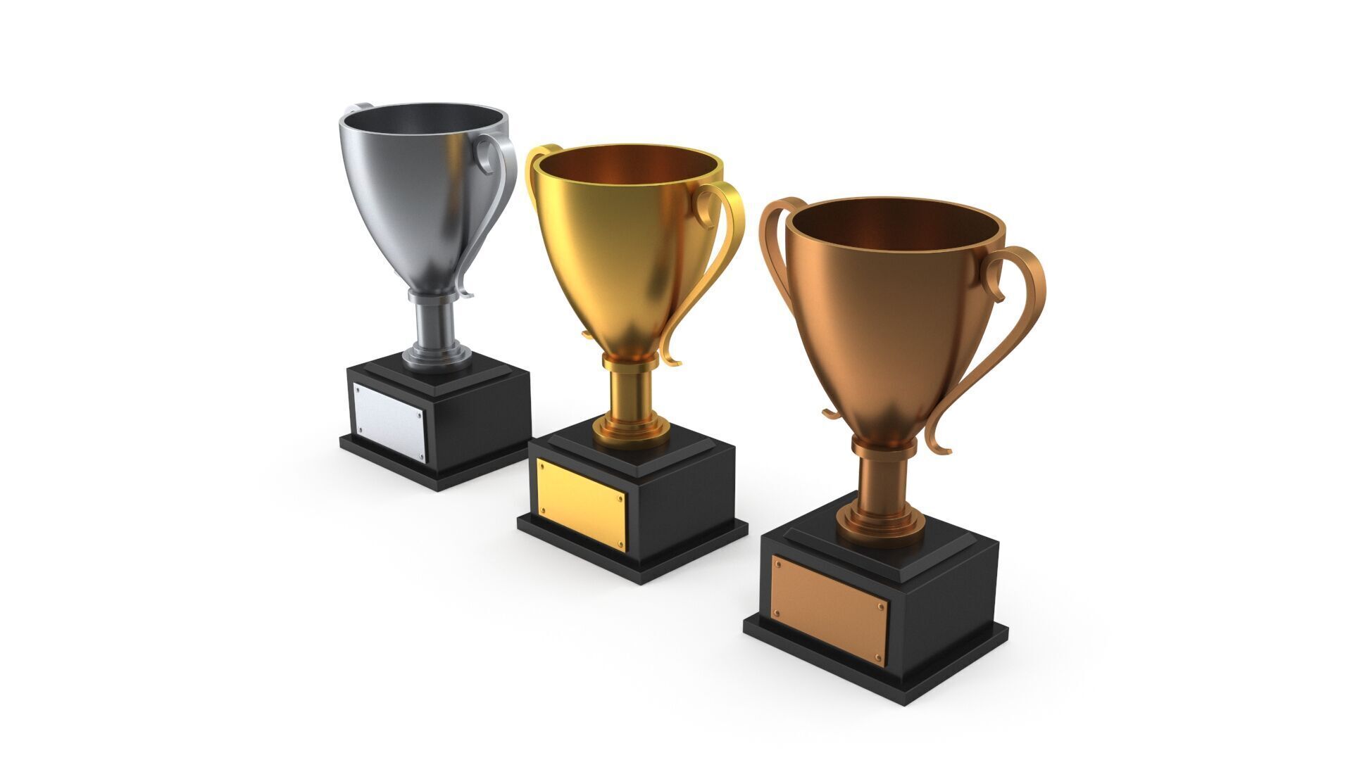 Trophy cups 3D model_1