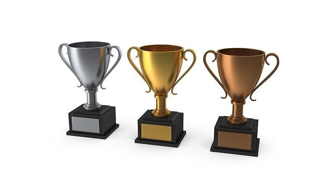 Trophy cups 3D model