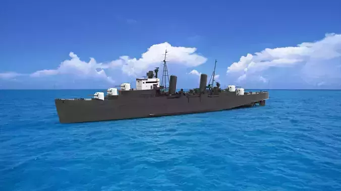HMS Dido light cruiser 3D model