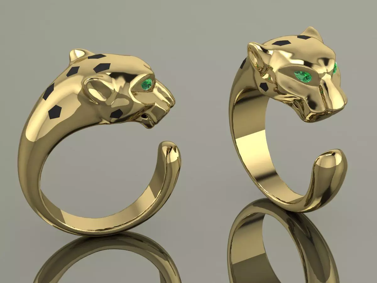 Panthere RIng Gold  3D print model_0