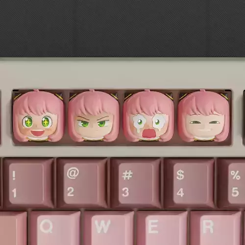 Anya Forger Keycaps From Spy X Family 3d Print
