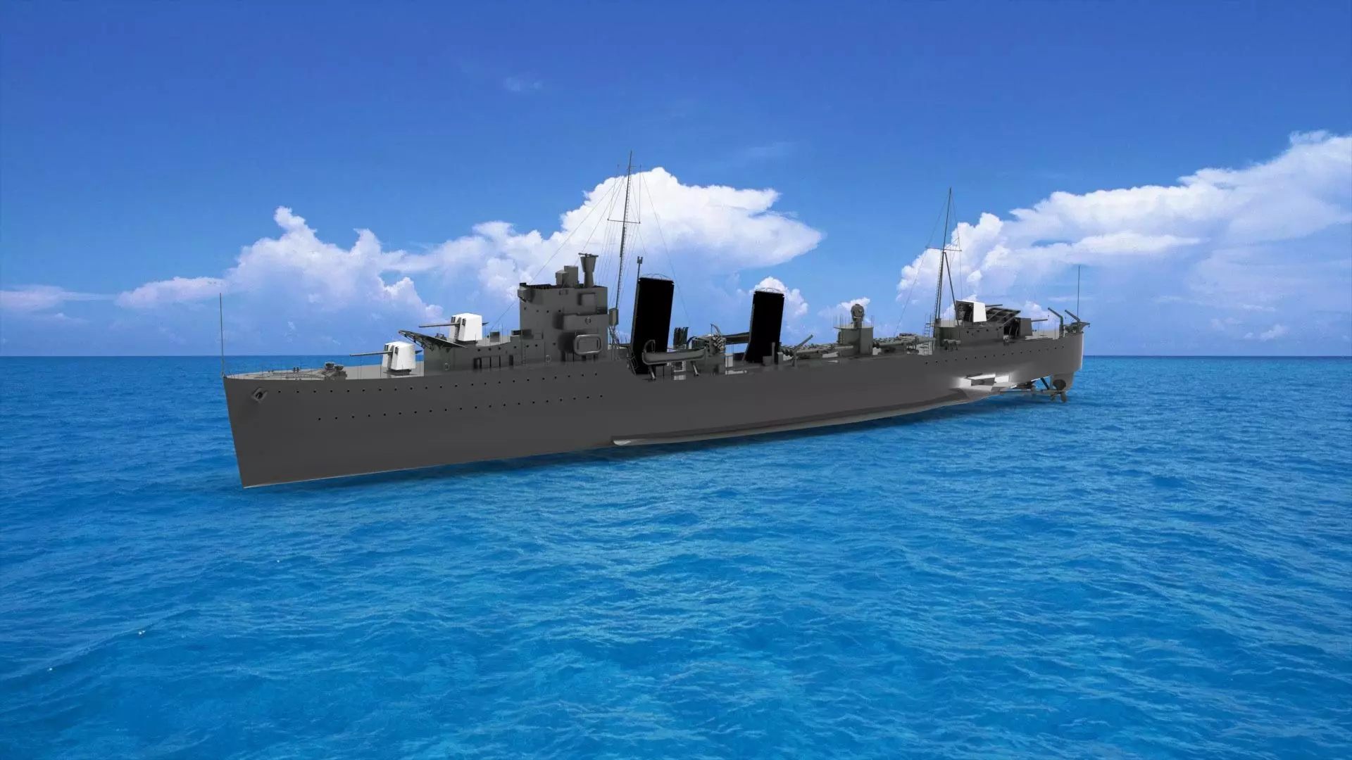 HMS Foxhound  F-class destroyer 3D model_0