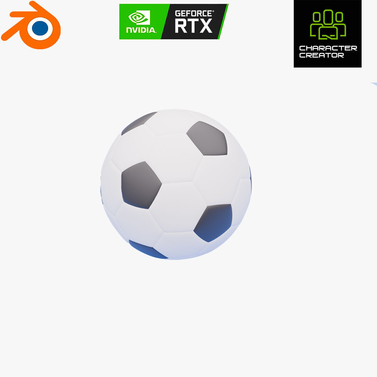 Realistic 3D Soccer Ball  Game Animation Ready  Low Cost Model 3D model_7