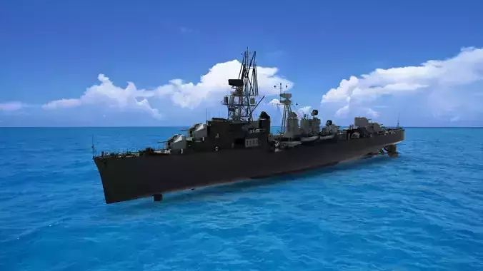 T 53 class destroyer  3D model