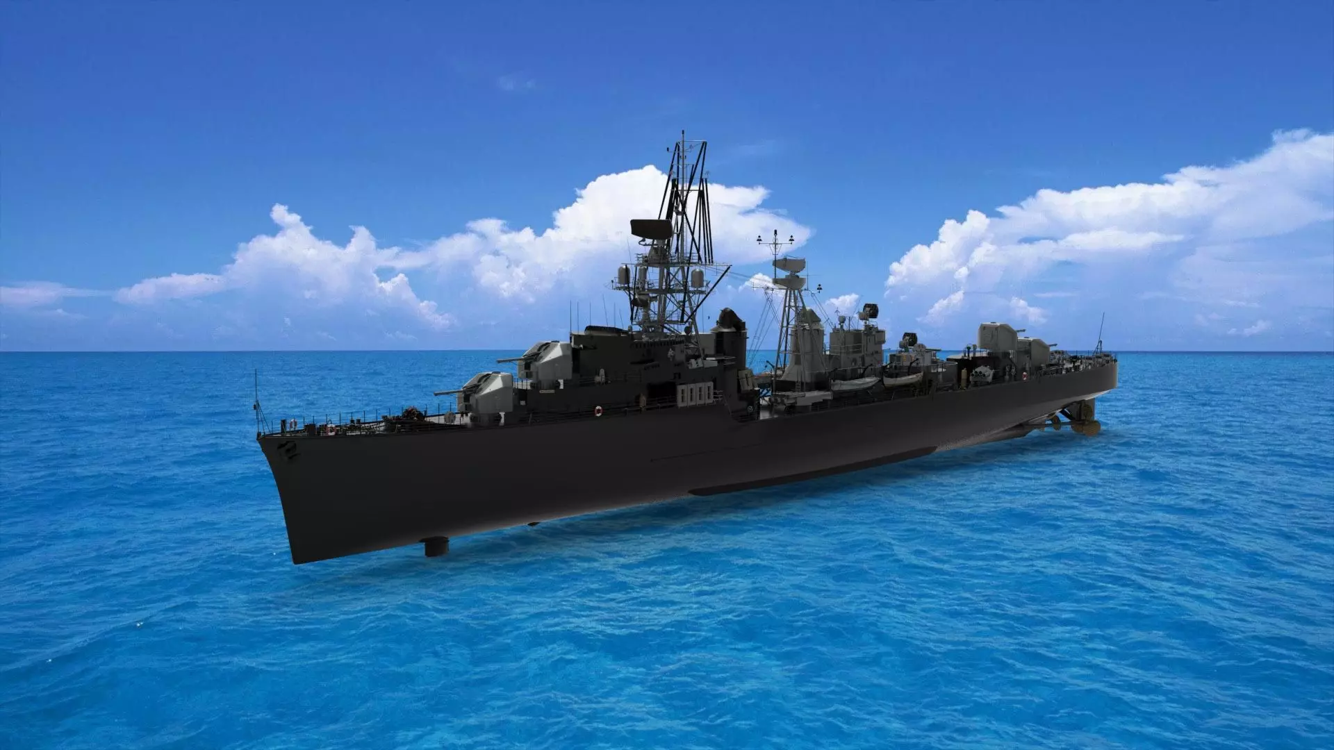 T 53 class destroyer  3D model_0