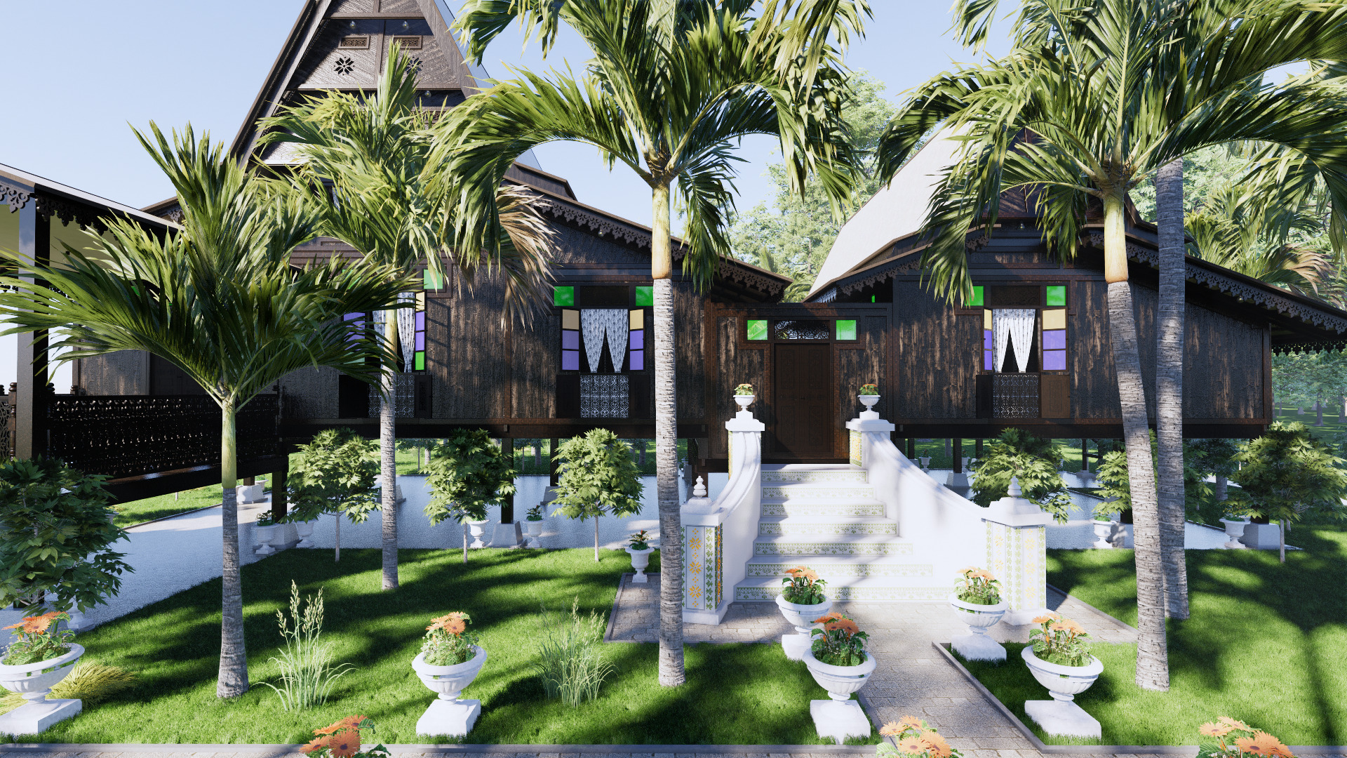 Malacca Traditional House of Malaysia 3D model_3