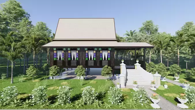 Malacca Traditional House of Malaysia 3D model