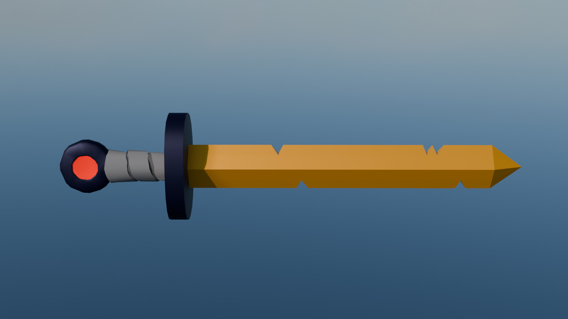 Finn Golden Sword from Adventure Time Low-poly 3D model_1