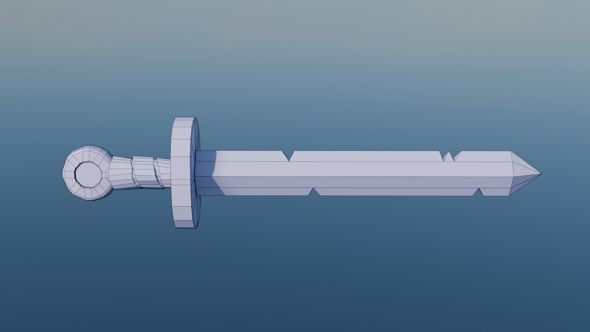 Finn Golden Sword from Adventure Time Low-poly 3D model_3