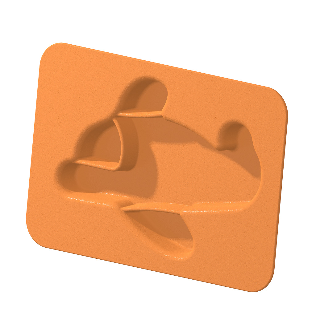 Kids Aeroplane Partition Plate 3D print model_2
