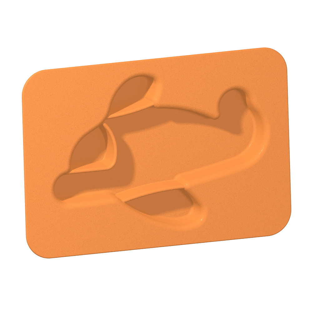 Kids Aeroplane Partition Plate 3D print model_1