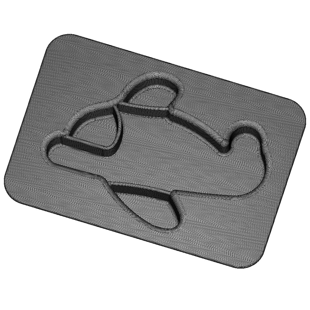 Kids Aeroplane Partition Plate 3D print model_4