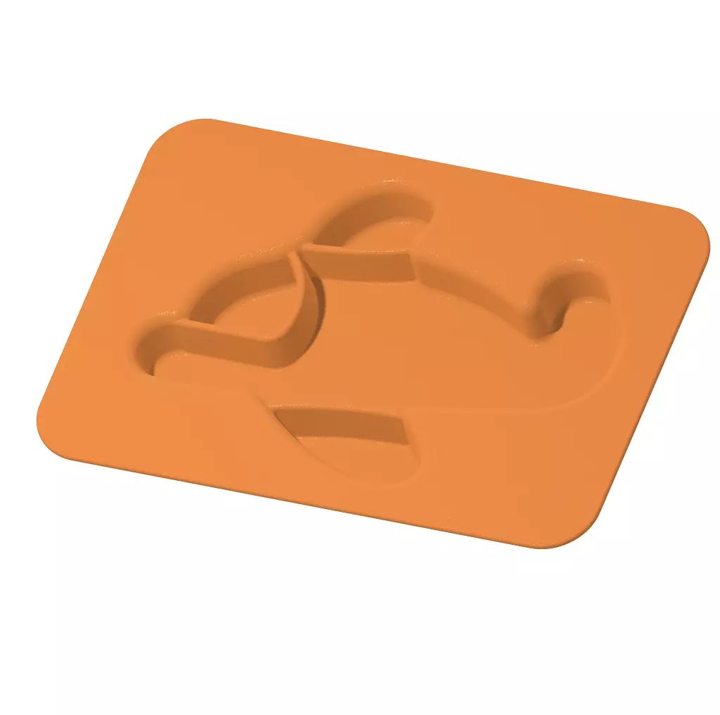 Kids Aeroplane Partition Plate 3D print model_0