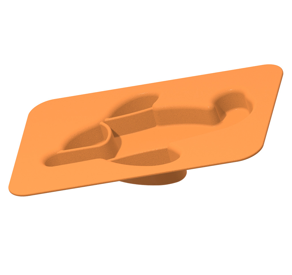 Kids Aeroplane Partition Plate 3D print model_3
