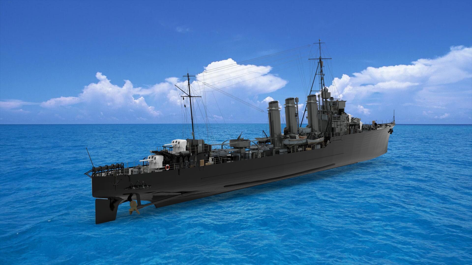 destroyer 3D model_1