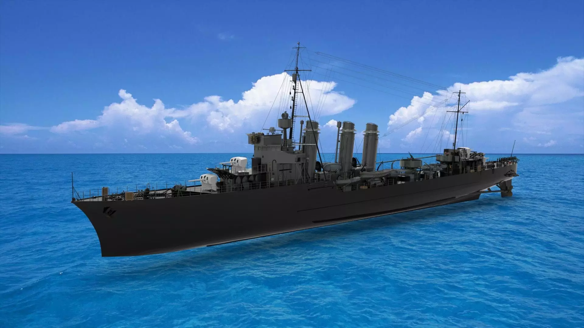 destroyer 3D model_0