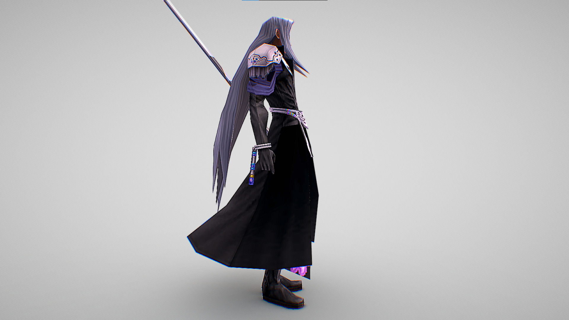 Sephiroth - Final Fantasy - Dissidia Low-poly 3D model_4