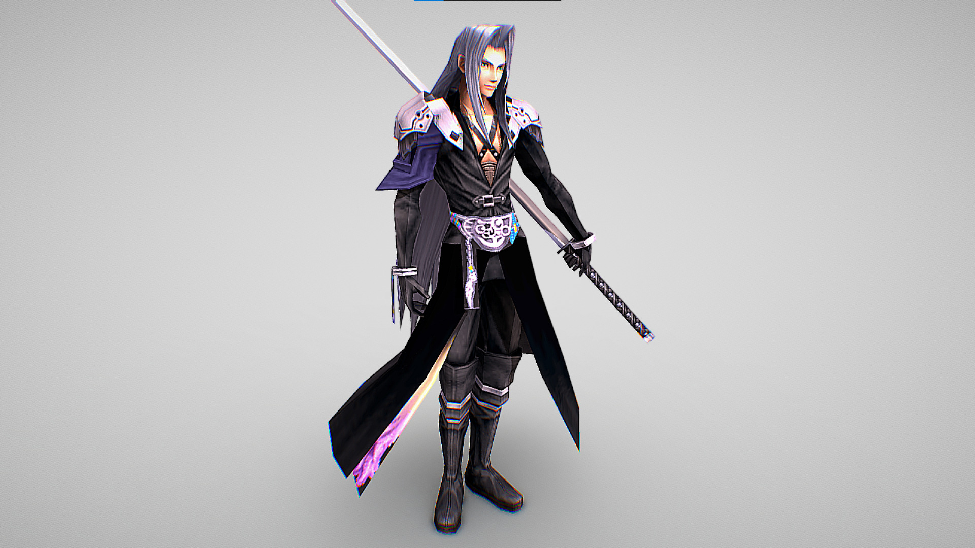 Sephiroth - Final Fantasy - Dissidia Low-poly 3D model_1