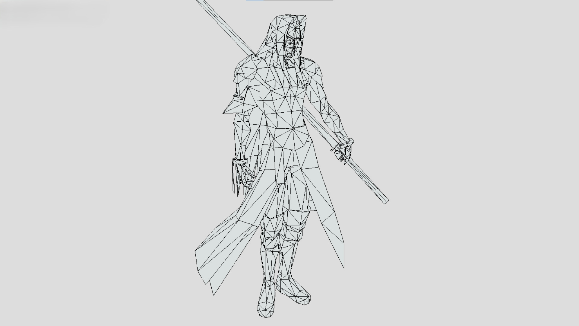 Sephiroth - Final Fantasy - Dissidia Low-poly 3D model_2