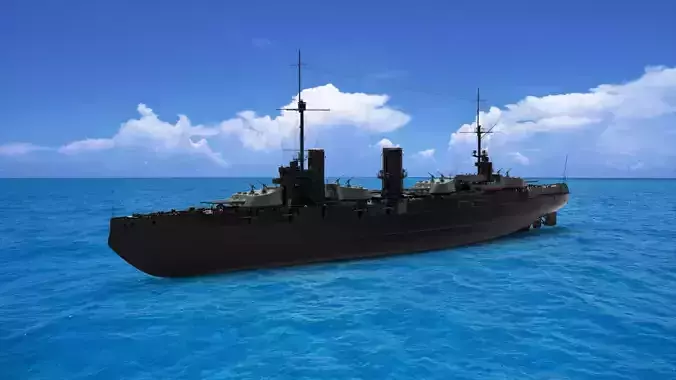 Gangut-class battleship 3D model