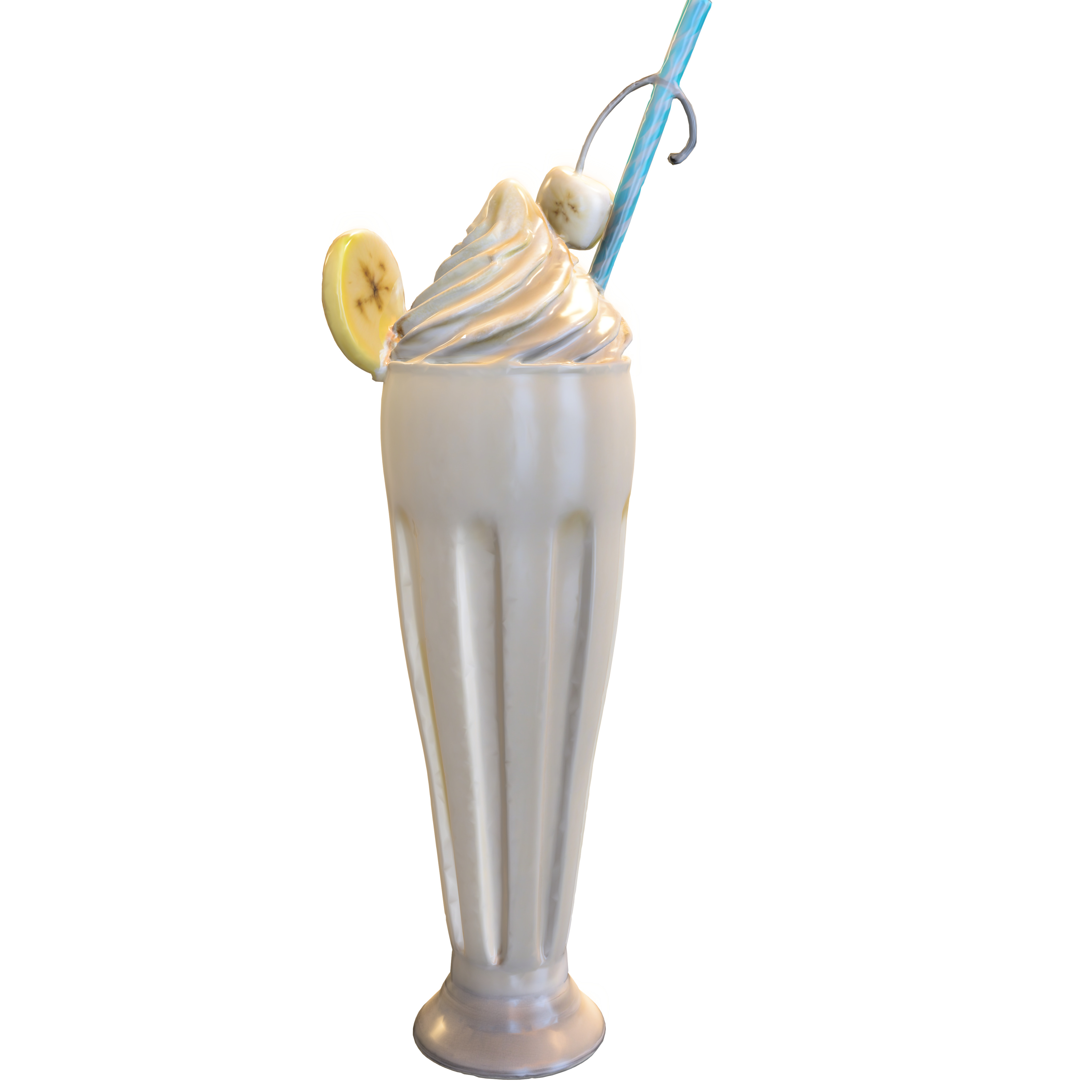 banana milkshake 3D model_4