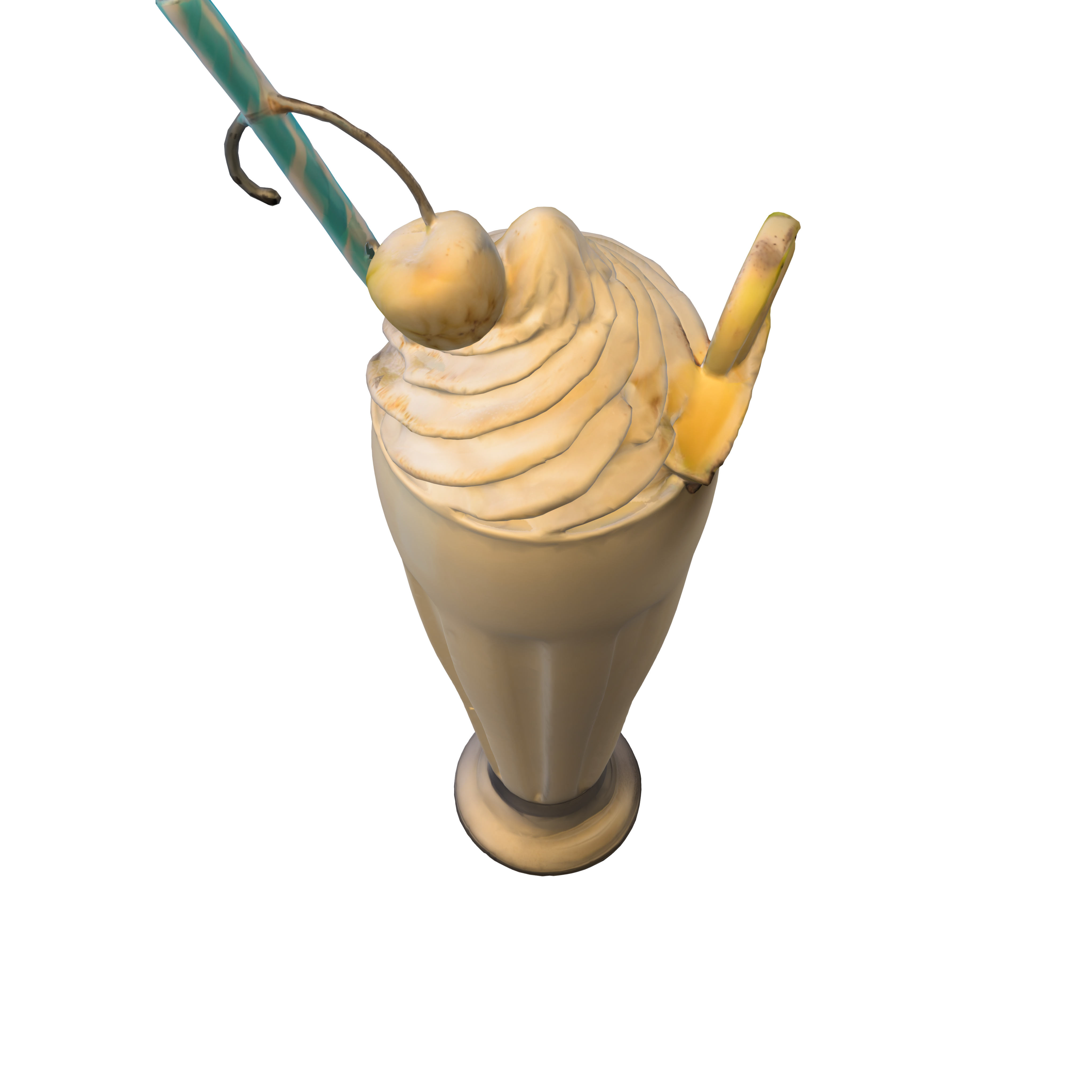 banana milkshake 3D model_1