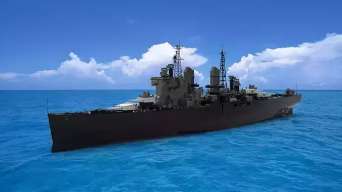 HMS Goliath battleship 3D model