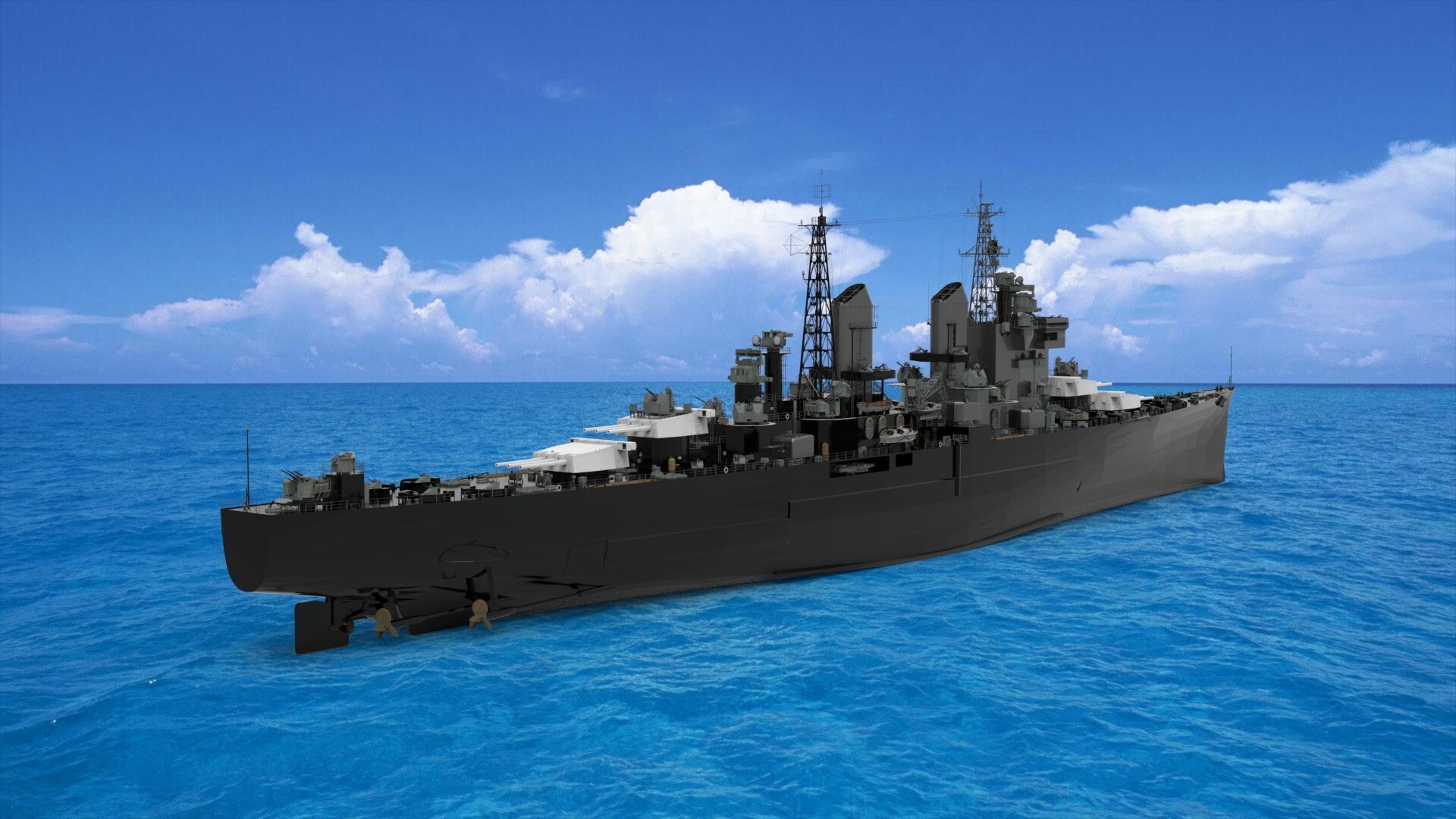 HMS Goliath battleship 3D model_1
