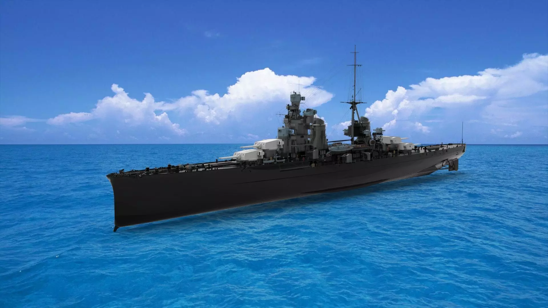 Italian cruiser Gorizia 3D model_0