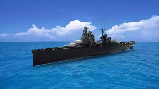 Italian cruiser Gorizia 3D model