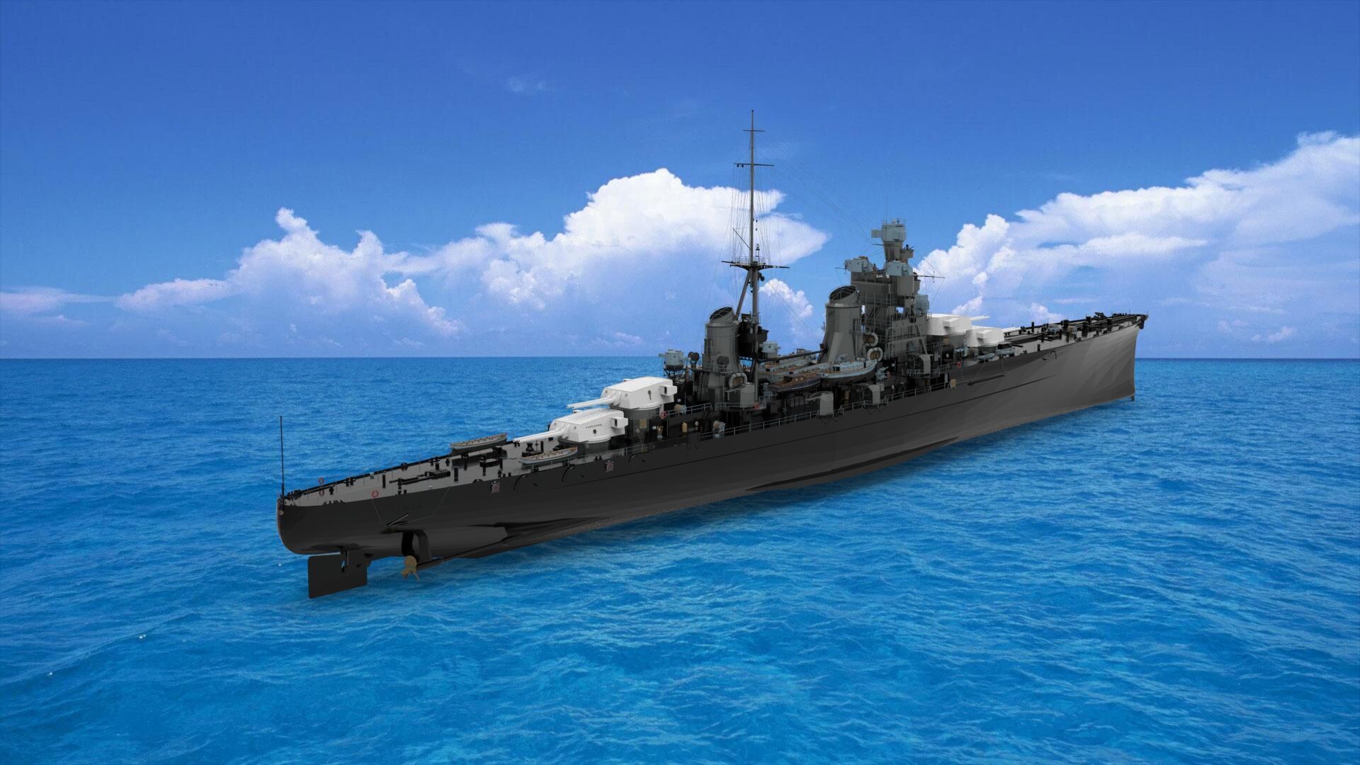 Italian cruiser Gorizia 3D model_1