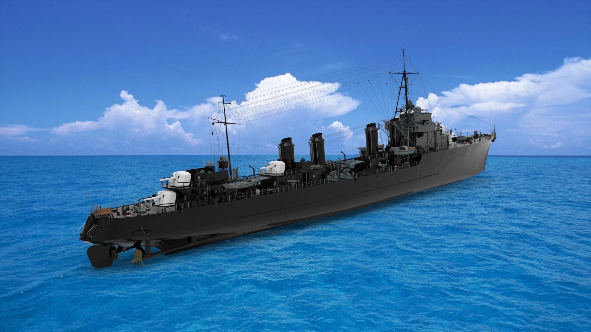 Guepard class destroyer 3D model_1