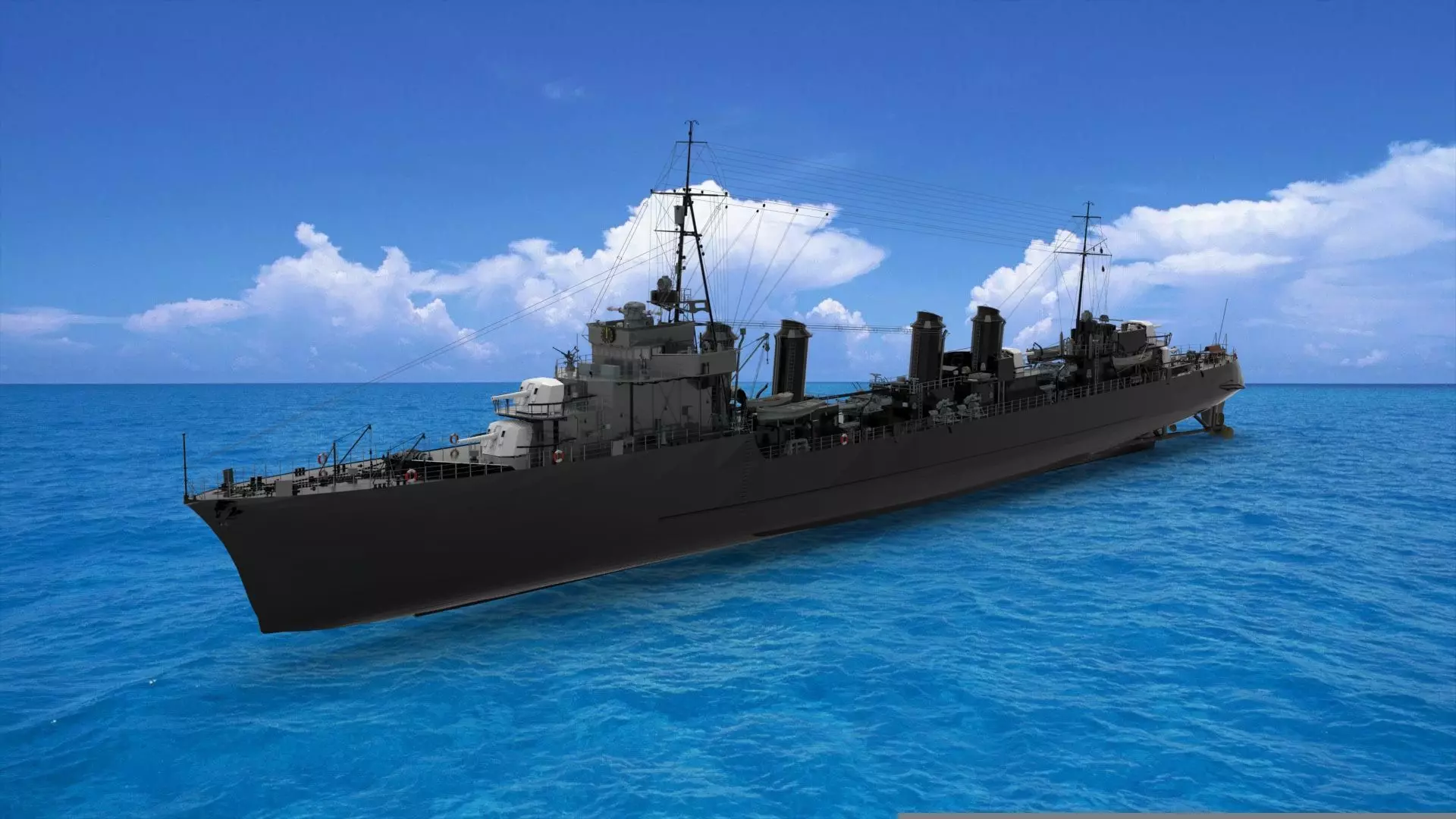 Guepard class destroyer 3D model_0