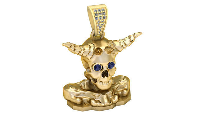HORROR SKULL FACE PENDANT 3D PRINTABLE MODEL 3D print model