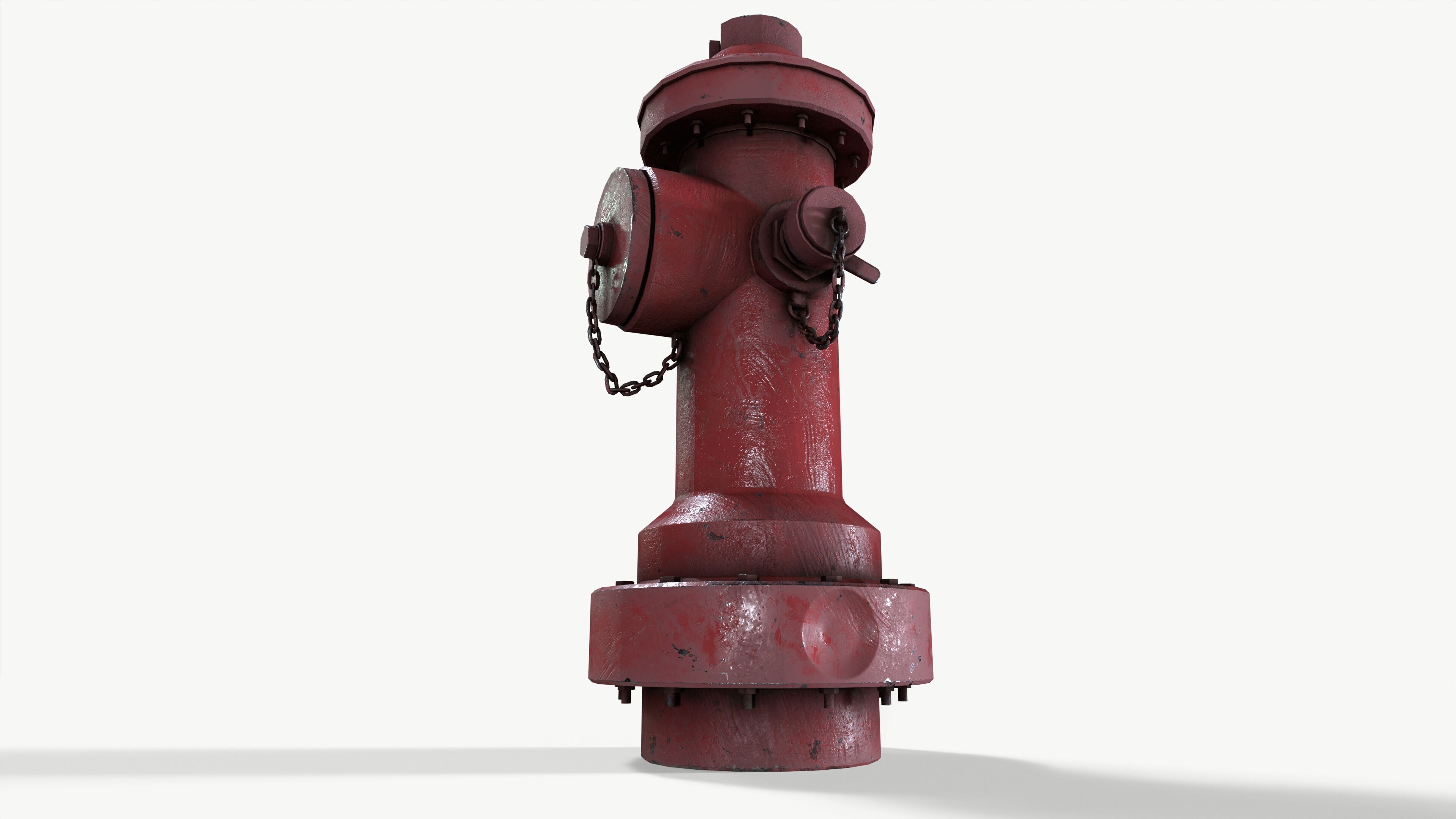 Fire Hydrant Low-poly 3D model_4