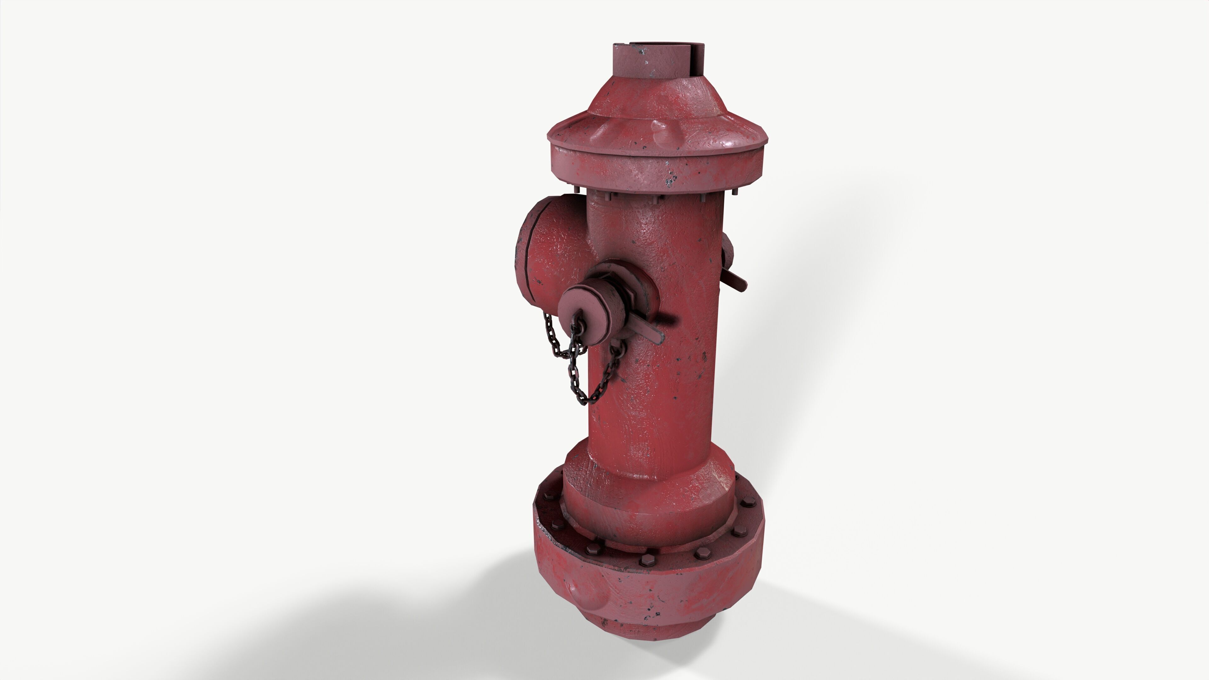 Fire Hydrant Low-poly 3D model_2