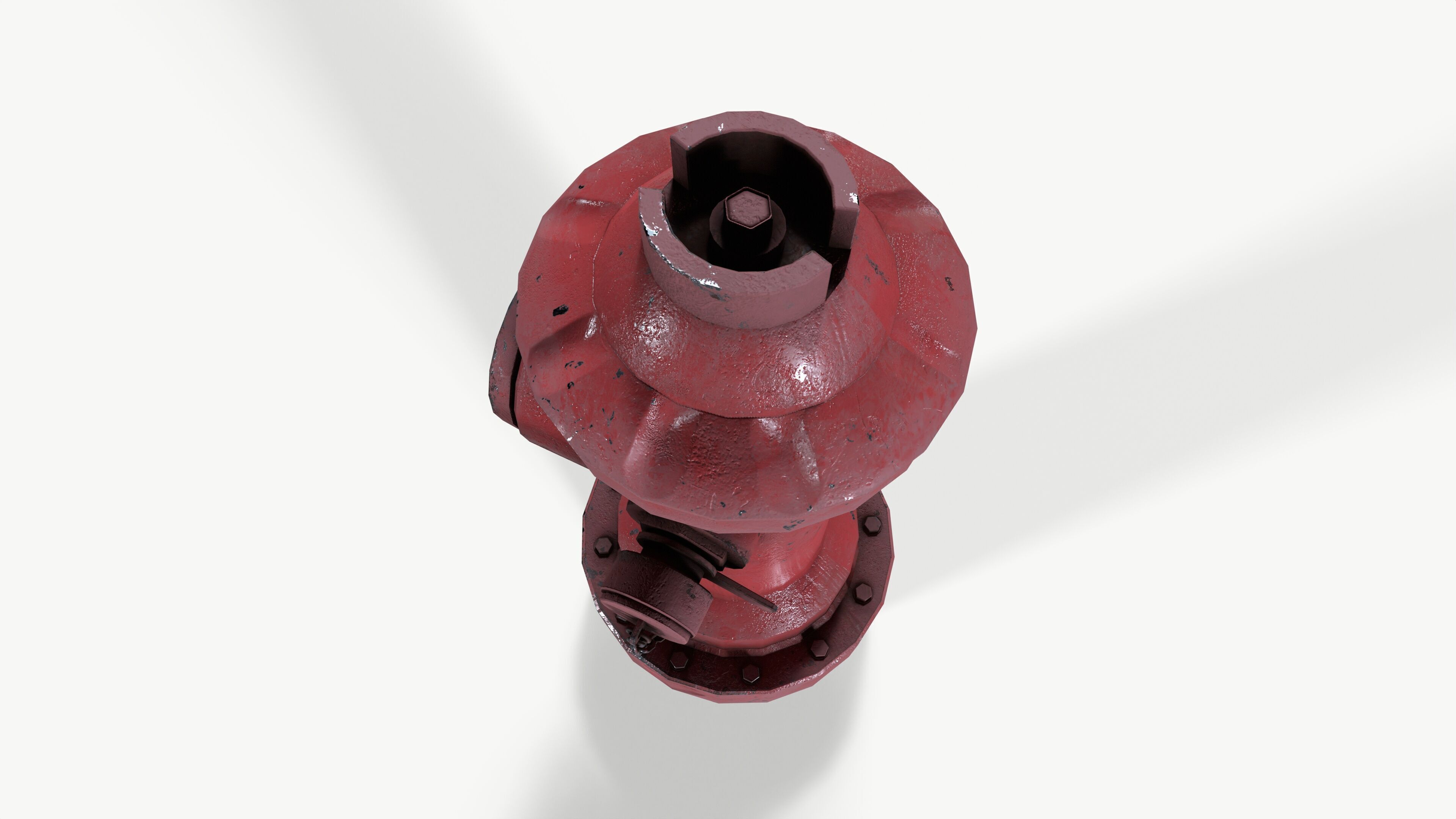 Fire Hydrant Low-poly 3D model_3