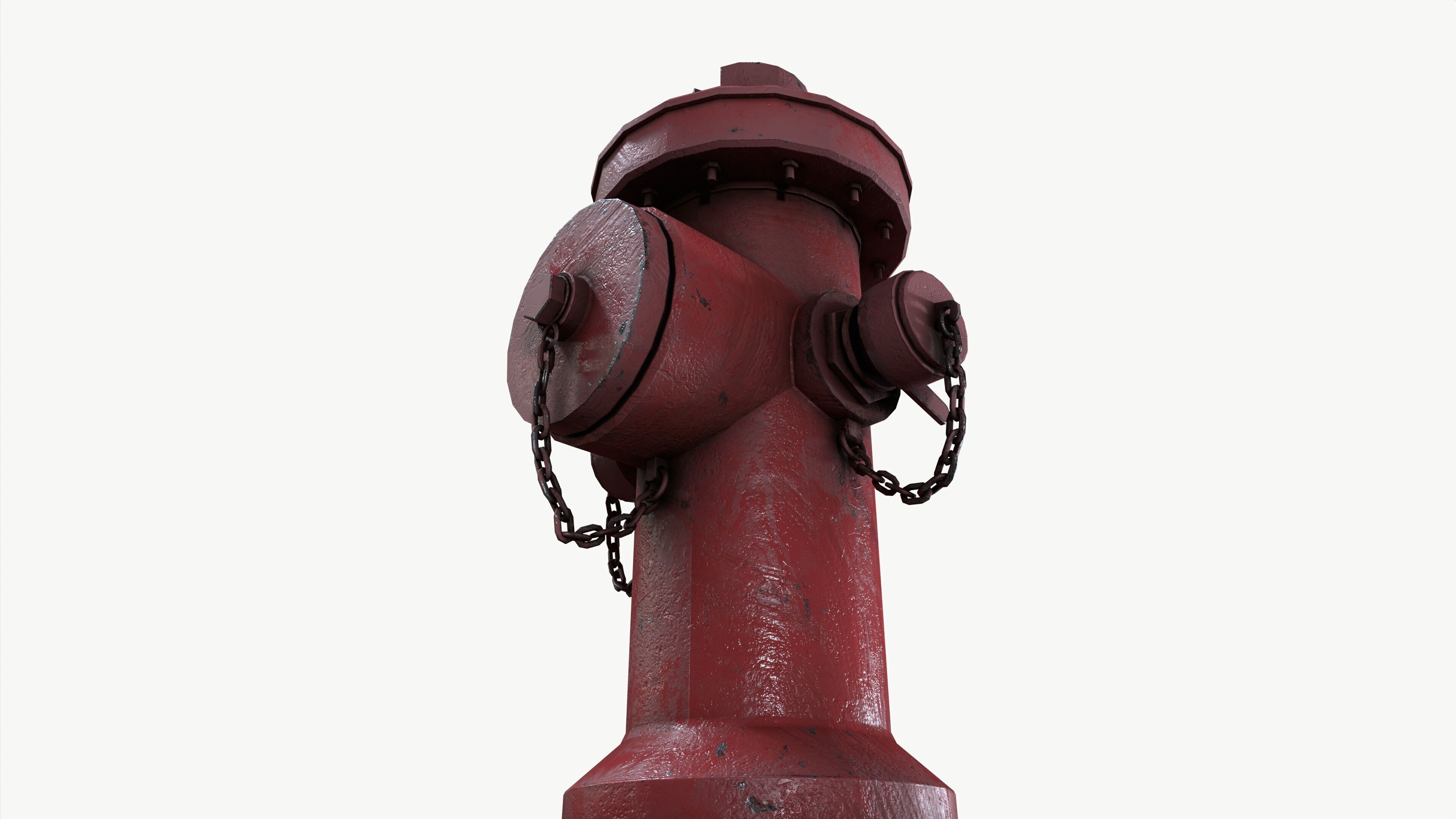 Fire Hydrant Low-poly 3D model_5