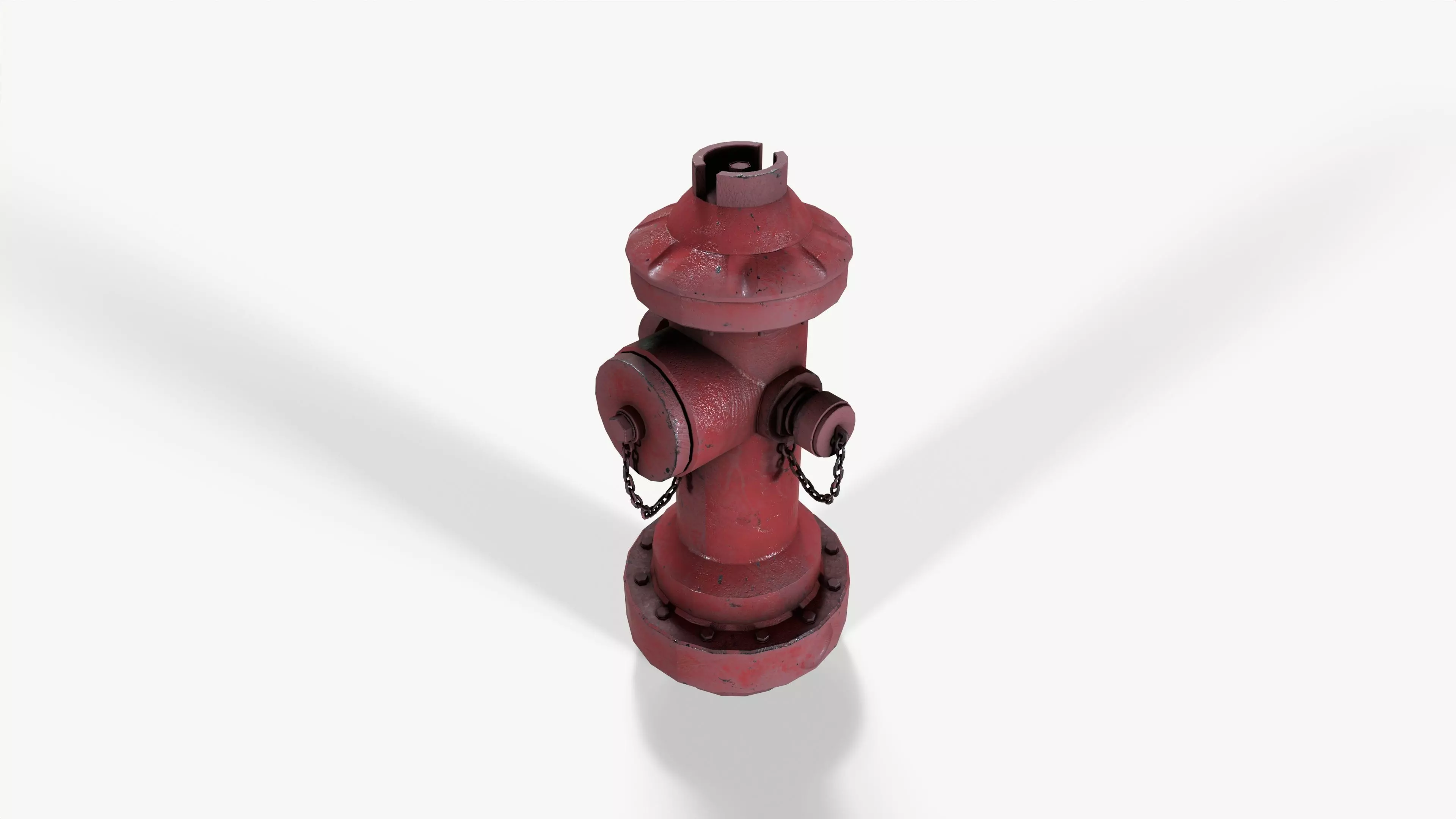 Fire Hydrant Low-poly 3D model_0