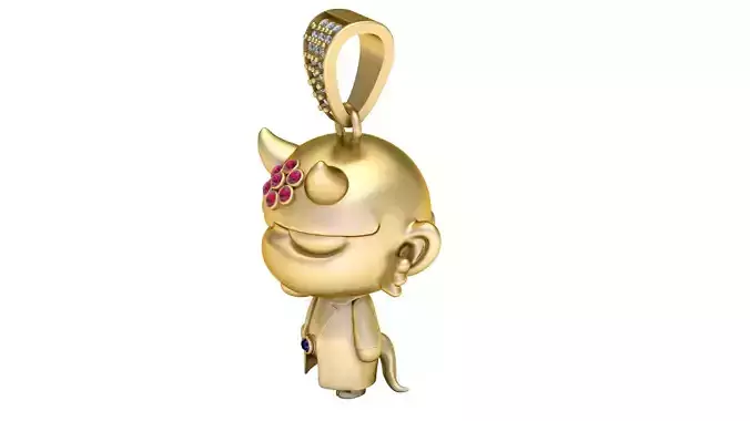 BOY CHARACTER PENDANT 3D PRINTABLE MODEL