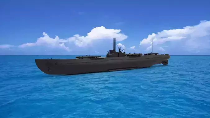 Japanese submarine  3D model