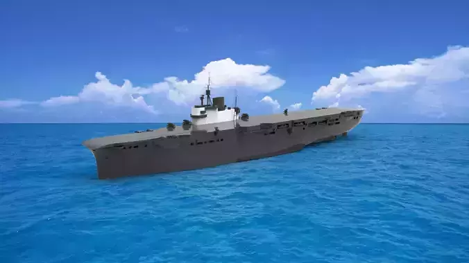 HMS Illustrious aircraft carrier 3D model
