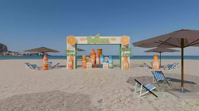 Tropicana Orange Flavour Beach