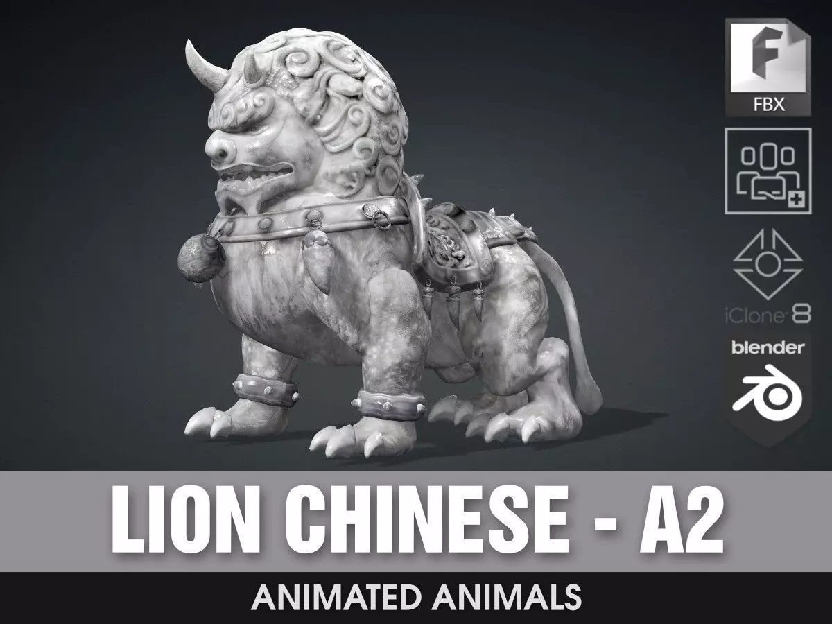 Lion Chinese-A2 3D model