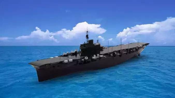 HMS Implacable aircraft carrier 3D model